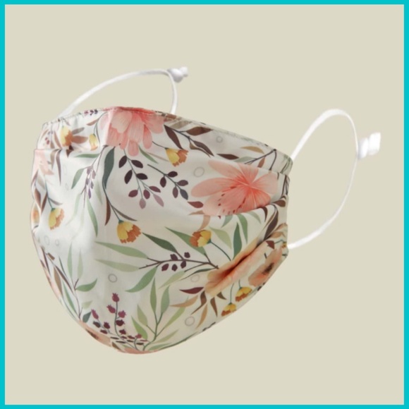 face mask Accessories - Satin Floral Face Mask